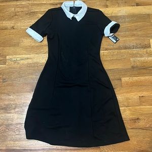 Witchy black collared dress
